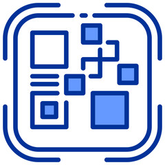 Setting and Mobile Banking Mixed Blue Icon