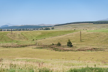 Obraz premium Rural landscape with canyon and river