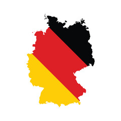Fototapeta premium germany map vector design with flag elements