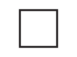 Rectangle shape symbol, black and white vector silhouette illustration