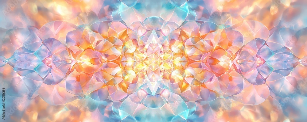 Poster kaleidoscope watercolor concept. abstract artwork showcasing vibrant colors and dynamic shapes in a 