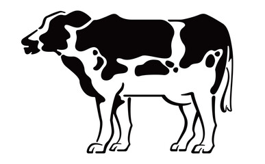 シンプルで使いやすい乳牛イラスト素材
