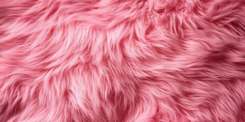 Fototapeta premium Textured pink fur backdrop with soft, fluffy strands creating a cozy atmosphere ideal for copy space and stylish design projects.