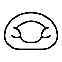 Bean Bag Vector Line Icon Design