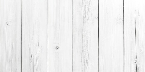 Fototapeta premium Panoramic view of a textured white wooden background with vertical planks ideal for summer-themed copy space and creative design projects.