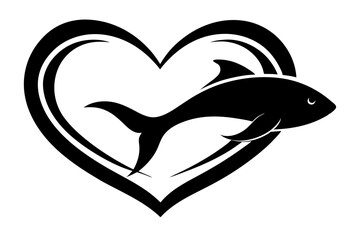 Naklejka premium heart of fish