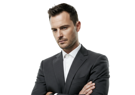 Serious Businessman Portrait Dark Background Professional Executive Man Corporate Success tie suit  