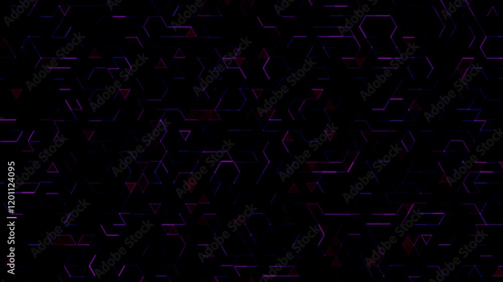 Poster Cool abstract cyber space retro futuristic display animation with back background