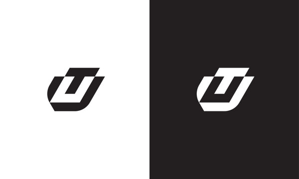 UT logo, monogram unique logo, black and white logo, premium elegant logo Vector