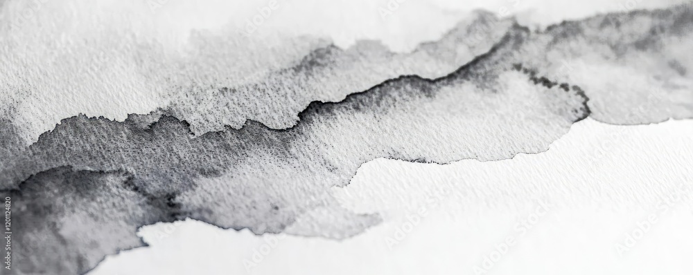 Poster watercolor concept. beautiful monochrome watercolor texture with soft abstract patterns and flowing 