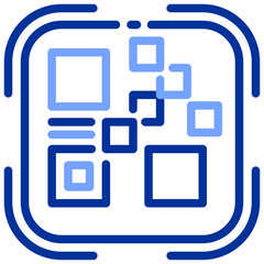 Setting and Mobile Banking Line Color  Icon