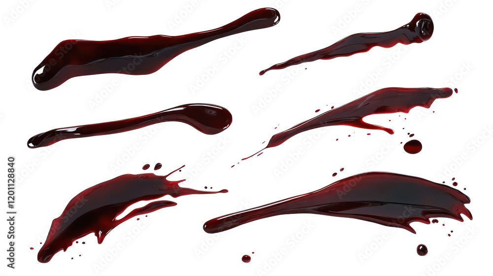 Poster flowing red wine splashes in abstract textures generative ai