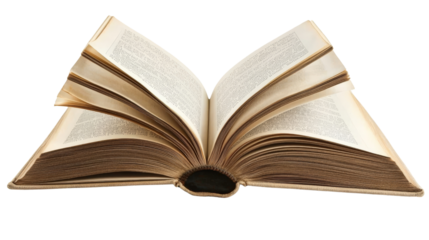 Open book isolate on transparent background, PNG file