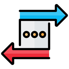 Setting and Mobile Banking Lineal Colorr Icon