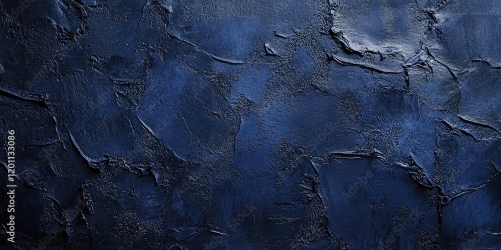 Poster navy blue rough textured stucco wall background with deep textured patterns and a matte finish for m