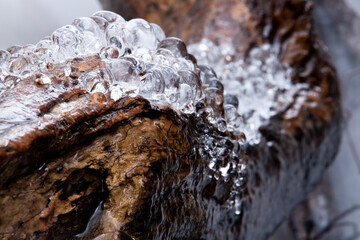 D&eacute;tails de glace stalactites et stalacmites