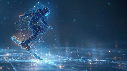 Digital Snowboarder: A Futuristic Winter Sport Vision