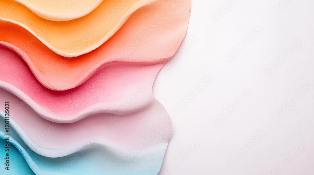 Poster paper watercolor idea. vibrant colored waves create an abstract background for modern design project