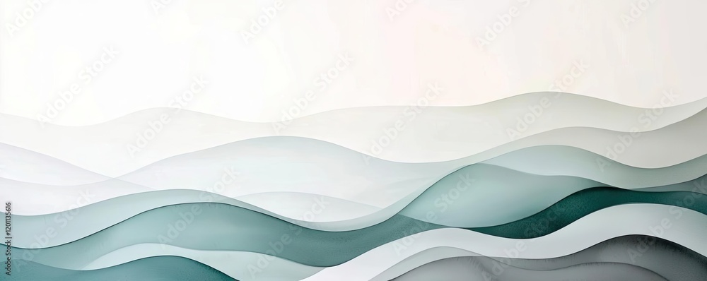 Poster watercolor concept. abstract wavy patterns in soothing colors create a serene visual experience.