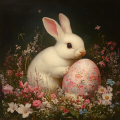 easter bunny and egg