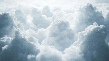 Fototapeta premium Isolated white clouds on a white backdrop