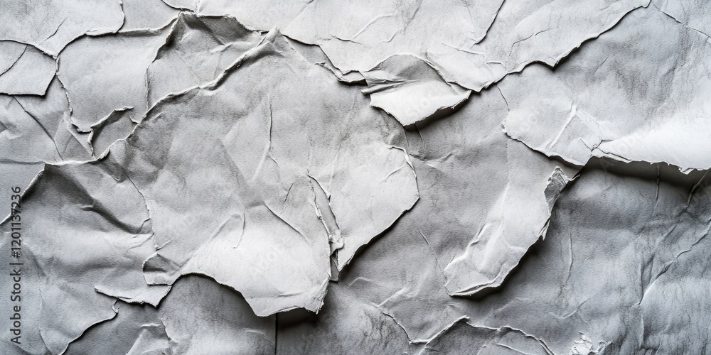 Aufkleber textured crumpled grey paper background showcasing various folds and wrinkles in a monochromatic col