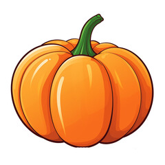 Perfect Orange Pumpkin Illustration for Autumn Harvest Designs