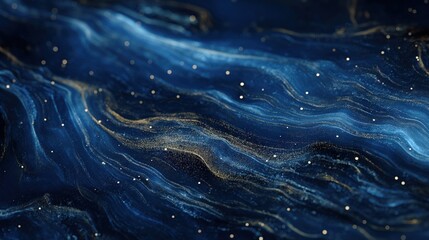 Elegant navy design with shimmering mercury effect