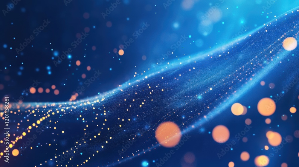 Poster colorful particles swirl in a vibrant cosmic display creating a stunning visual effect in a digital 