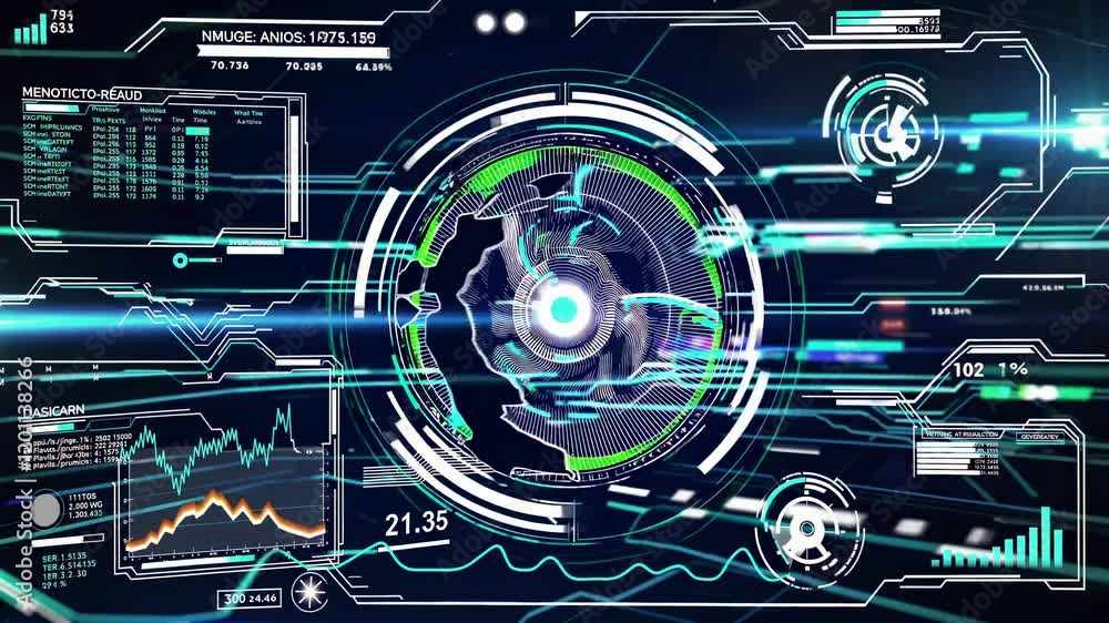 Poster visual representation of advanced data analytics showcasing real-time metrics and graphical analysis