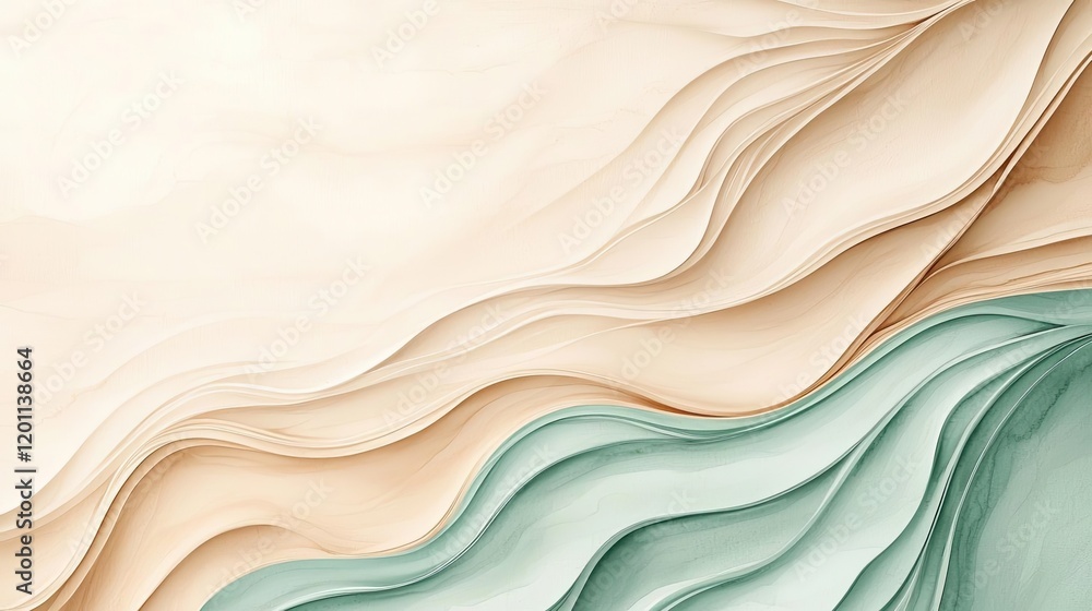 Poster marble watercolor idea. abstract wave pattern in soft neutral tones, perfect for backgrounds and des