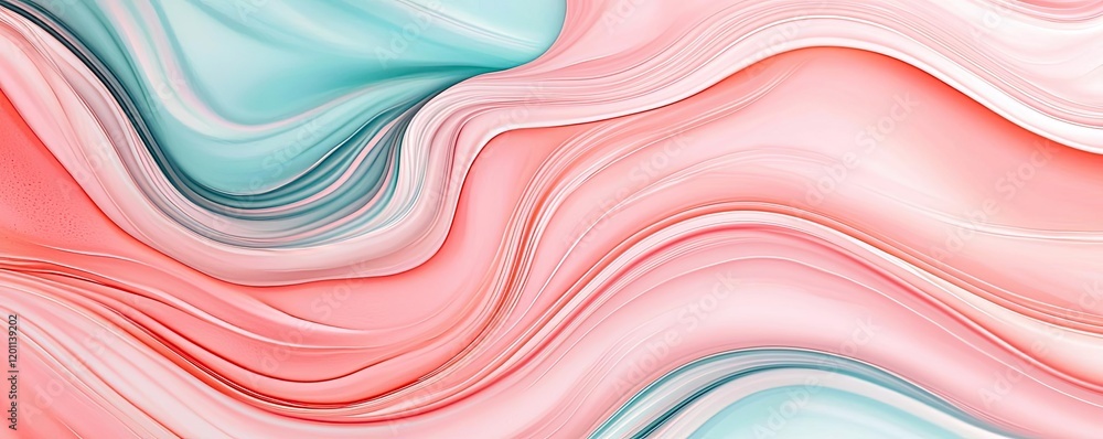 Poster marble watercolor idea. a smooth gradient of pastel colors creating a modern wave pattern for creati
