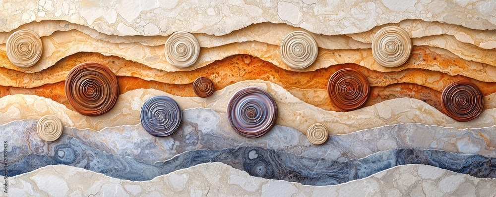 Poster marble watercolor idea. a creative abstract composition featuring layered textures and colors with c