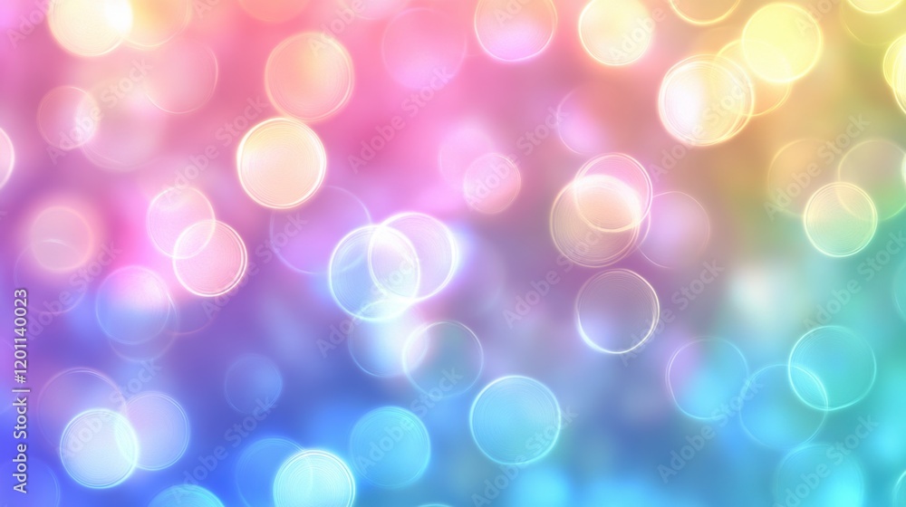 Poster colorful bokeh lights create a vibrant background for creative projects and festive occasions
