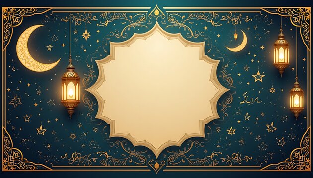 Ramadan Mubarak Festive Islamic Design Background