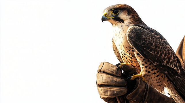 a bird perched on a glove