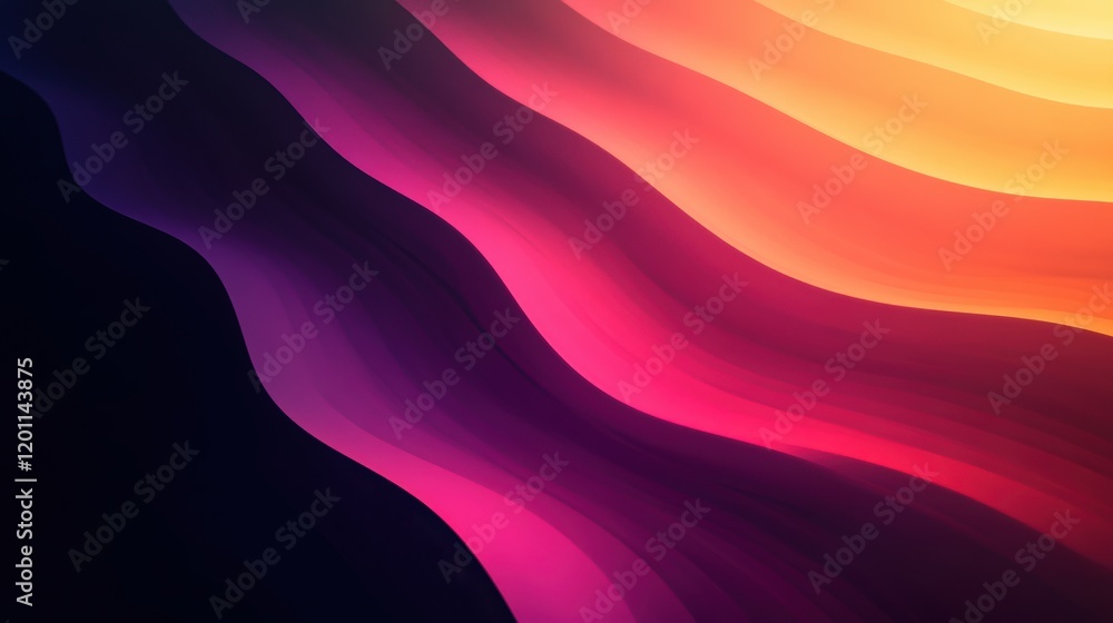 Poster colorful wave patterns create a dynamic visual effect in this abstract art piece, showcasing vibrant