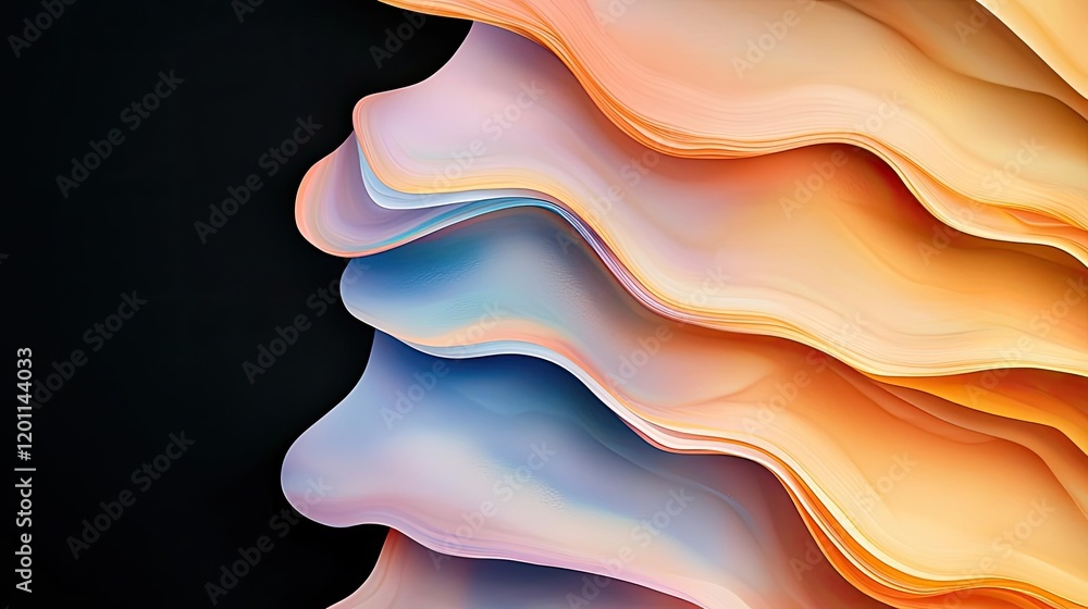 Poster marble watercolor idea. abstract colorful wave pattern design in smooth gradients for modern backgro