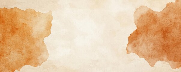 Obraz premium Paper watercolor idea. Abstract watercolor background with warm earthy tones for creative designs.