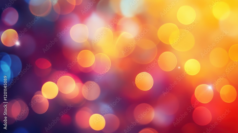Poster colorful bokeh lights create a captivating abstract background for various creative uses