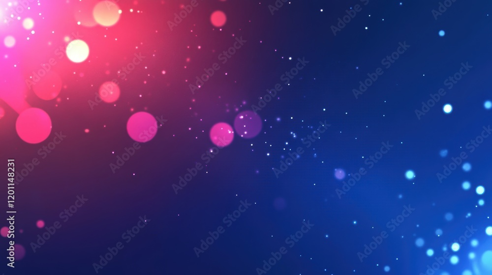 Poster colorful bokeh lights create a vibrant atmosphere in an abstract background design during a festive 