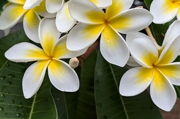 Obraz premium Frangipani flowers