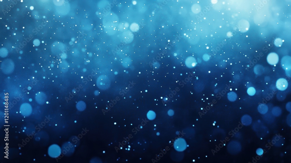 Poster bright blue abstract background with bokeh effect creating a dreamy atmosphere at night