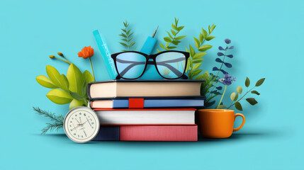 Financial Literacy Resources, engaging flat design visuals, educational materials promoting money management and financial understanding