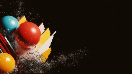 Colorful spheres creating an energetic splash in design