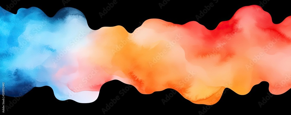 Aufkleber candy watercolor concept. vibrant abstract colors flowing in waves, creating a smooth gradient effec