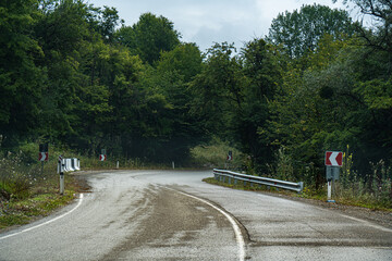 Road in the Caucasus mountains of Georgia