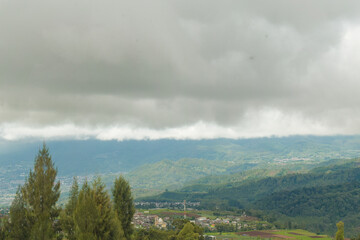 amazing view - from the Kaki Langit tourism village in Batu city, East Java