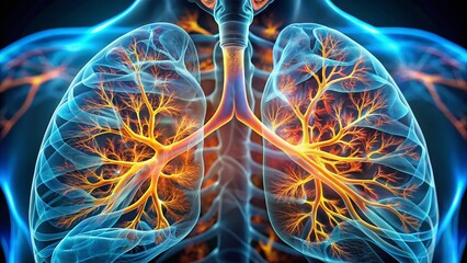 High-Resolution Lung X-Ray Image: Medical Diagnostic Radiology Scan