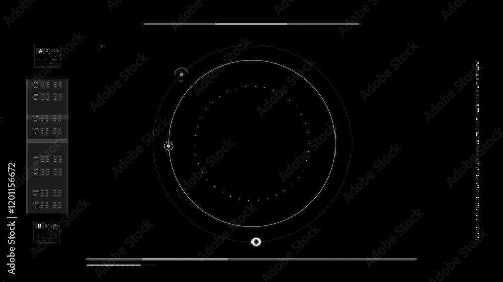 Poster universal technology line and frame video overlay futuristic hud head up display interface template 